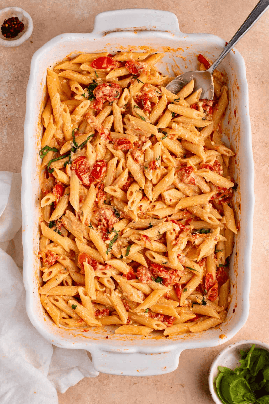 フェタチーズの焼きパスタ（ウーニフェタパスタ）（Baked Feta Pasta）の作り方・レシピ