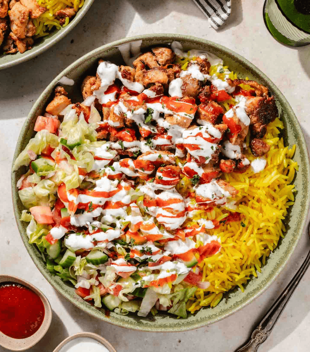 チキン・オーバー・ライス（ニューヨーク・ハラルカート風）（Halal Cart Chicken and Rice）の作り方・レシピ