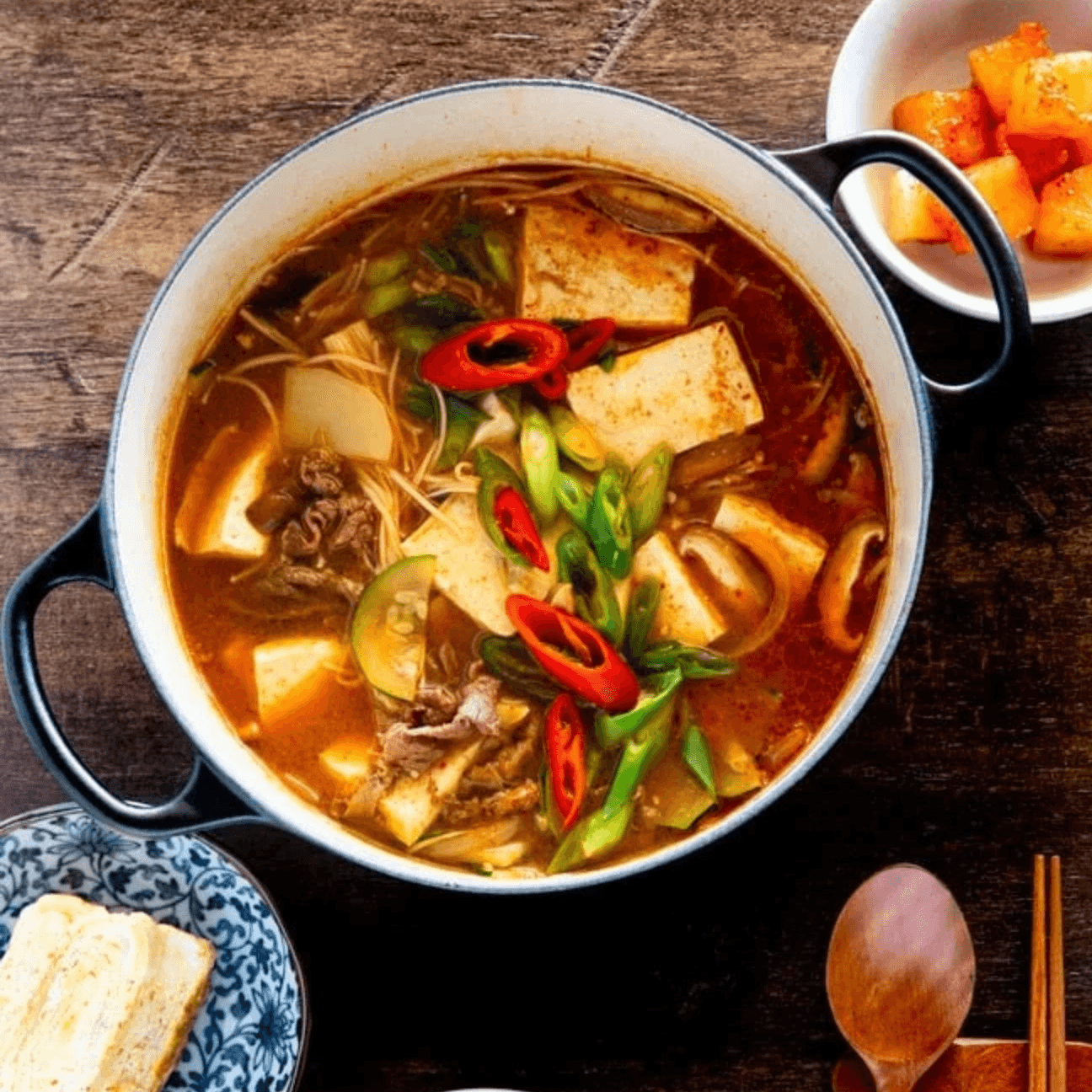 テンジャンチゲ（韓国味噌の豆腐チゲ）