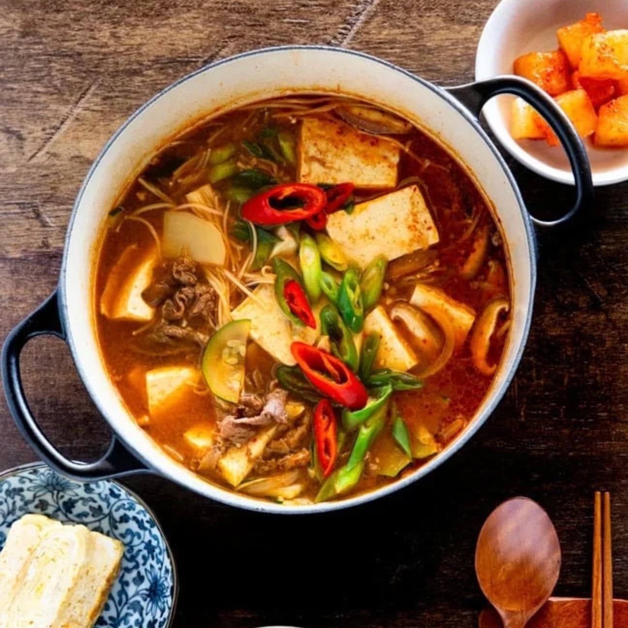 テンジャンチゲ（韓国味噌の豆腐チゲ）